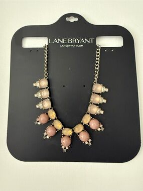 LB Statement Warm Neutral Goldtone Necklace